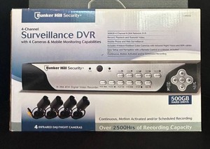 DR - Surveillance DVR - Bunker Hill Security 68332 4-Channel 500GB With 4 Cameras