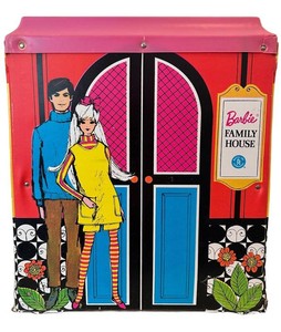 G - Vintage Barbie Dollhouse Playset - Mattel Family House 1964