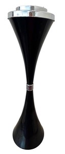 G - Floor-Standing Ashtray - Black & Chrome