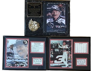 O - Vintage NASCAR Memorabilia - Dale Earnhardt Framed Set (Lot of 3)