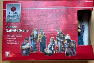 OC - Nativity Scene - Home Accents Holiday 7-Piece Handpainted Set NIB