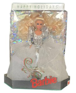 K - Barbie Doll - Vintage Mattel Happy Holidays Barbie 1992 New in Packaging