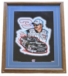 K - NASCAR Vintage Sam Bass Dale Earnhardt No. 3 Framed Plaque