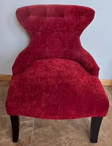 DR - Upholstered Accent Chair - Red Wingback Chair
