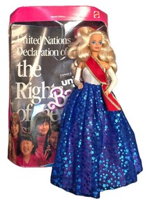 K - Vintage Barbie Doll - Mattel UNICEF Declaration of the Rights