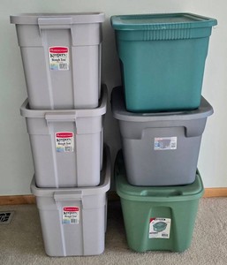 LR - Storage Bins - Rubbermaid, Homz & Sterilite 18-Gallon (Lot of 6)
