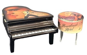 K - Vintage Elvis Music Boxes - Nate Giorgio Grand Piano & Heartbreak Hotel