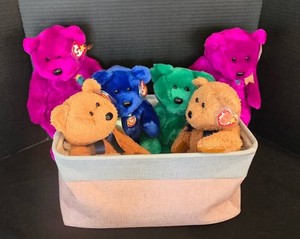 K - Vintage Beanie Babies Plush Bear Collection (Lot of 6)