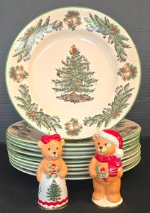 K - Christmas Dinnerware - Spode Christmas Tree Garland & New in Box Set