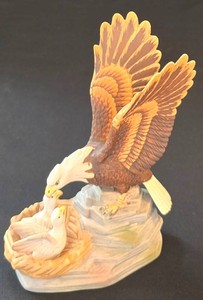 K - Vintage Eagle Figurine - Lefton China 04008 Hand-Painted 1983