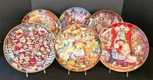 K - Cat Collector Plates - Bill Bell Franklin Mint (Lot of 6)