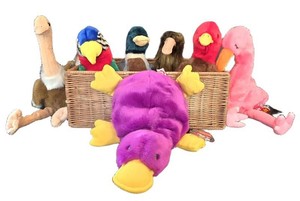K - Beanie Babies - TY Plush Collectible Assortment (Lot of 7)