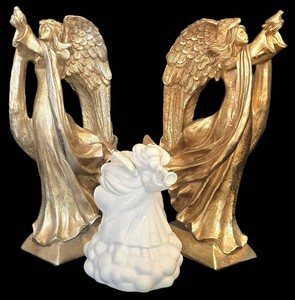 O - Decorative Angel Figurines & Porcelain Music Box Mixed Lot