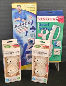 O - Laundry Accessories Mixed Lot - Lint-B-Gone, Singer & Hedgehog Dryer Buddies