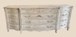 G - Vintage French Provincial Triple Dresser By White Fine Furniture