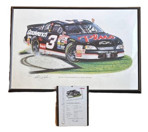 DR - Vintage Dale Earnhardt NASCAR Signed Lithograph Print