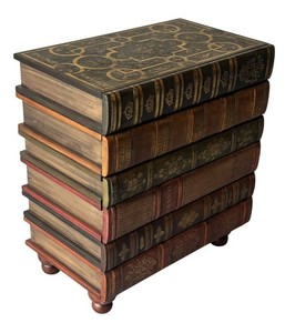 G - Sarreid Book Motif Accent Table