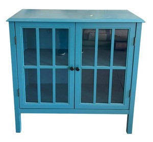 G - Teal Glass Door Curio Cabinet