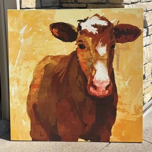DR - Cow Print Canvas Wall Print by Victoria Barnes