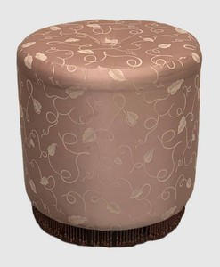 G - Skyline Furniture Embroidered Beaded Fringe Ottoman