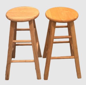 G - Two Wooden Bar Stools