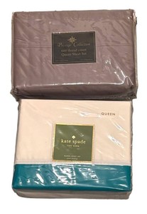 G - New Queen Bed Sheet Sets by Kate Spade & Prestige Collection