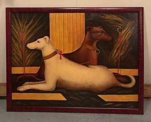DR - Greyhound Dogs Print by Cummings