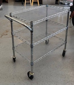G - Metal Utility Cart - 3-Tier Rolling Wire Shelving