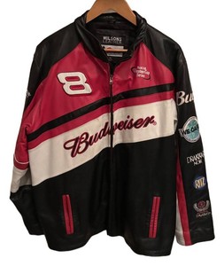 FC - Dale Earnhardt Jr. NASCAR Leather Racing Jacket by Wilsons Leather Size XL