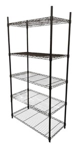 G - Black Metal 5-Tier Storage Shelf