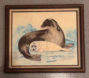 G - Harp Seal & Pup Painting by L. Kaslow