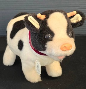 O - Vintage Plush Toy - Iwaya Roly Poly Friendly Calf 1983