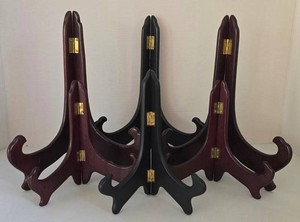 O - Plate Stands - Bards Products Folding Display Stands (Lot of 6)