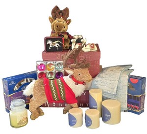 K - Christmas Decor Mixed Lot - Holt-Howard, Reindeer, Candles & Lights