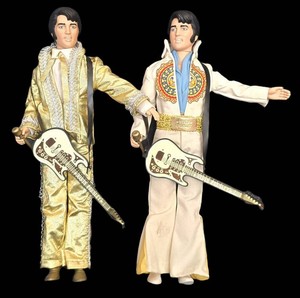 K - Elvis Presley Collectible Dolls With Guitars - Pair