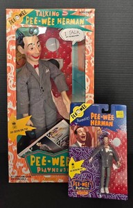 K - Vintage Pee-Wee Herman Talking & Poseable Dolls (Lot of 2)