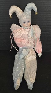 K - Harlequin Doll With Baby - Collectible Figure