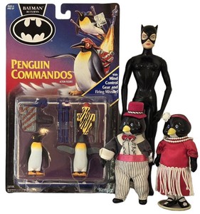 K - Vintage Action Figure Mixed Lot - Batman Returns, Catwoman & Penguins