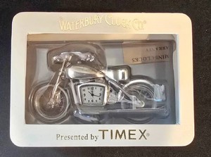 K - Motorcycle Clock - Waterbury Clock Co. Presented by Timex NIB