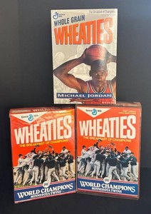 DR - Vintage Wheaties Cereal Boxes - Michael Jordan & 1987 Twins