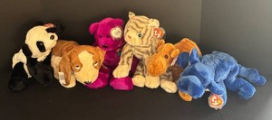 DR - Six Large Ty Beanie Babies Plush Toys