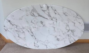 LR - Oval Marble Look Table Top