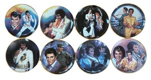 DR - Set of 8 Collectible Elvis Presley Plates by Susie Morton