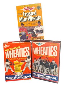 K - Sports Cereal Collectible Boxes - Wheaties & Frosted Mini-Wheats