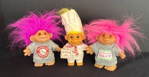 LR - Trio of Troll Dolls