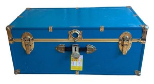 LR - Vintage Blue Storage Chest  Trunk by Seward