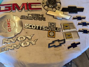 Lot of GMC and Chevrolet Emblems and Badges