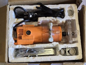 Orange 14 Trimmer Router with Accessories - Chicago Electric 19461