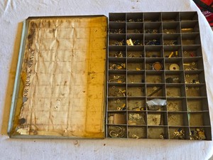 Assorted Hardware Organizer Box with Electrical Connectors and Small Parts