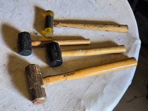 Truper and Stanley Rubber Mallets and Sledge Hammer Lot